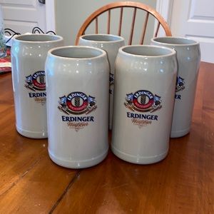 Set of 5 German Oktoberfest beer steins